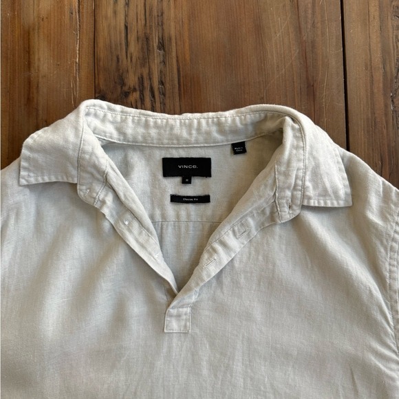 Vince linen short sleeve collard shirt - Picture 5 of 7